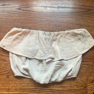 Beige aerie BRAND NEW ruffle tube top!